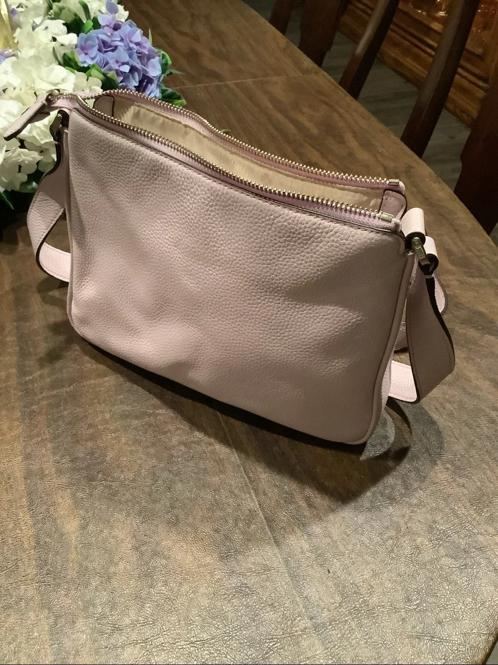 kate spade Blush Pink Pebbled Leather Crossbody Bag never used